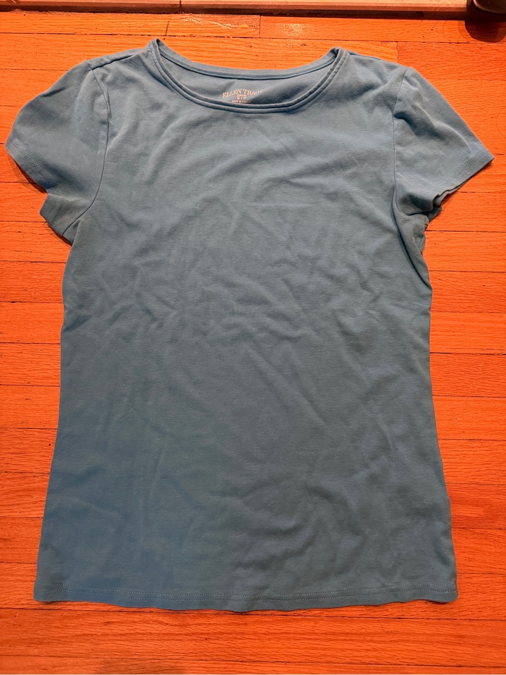 Ellen Tracy Light Blue Short Sleeve Crew Tee